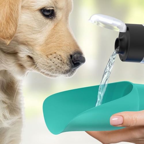 Bebedouro Garrafa Água Pet Cães Gatos Cachorro Agua Portátil Passeios 500ML (Preto, Grande)