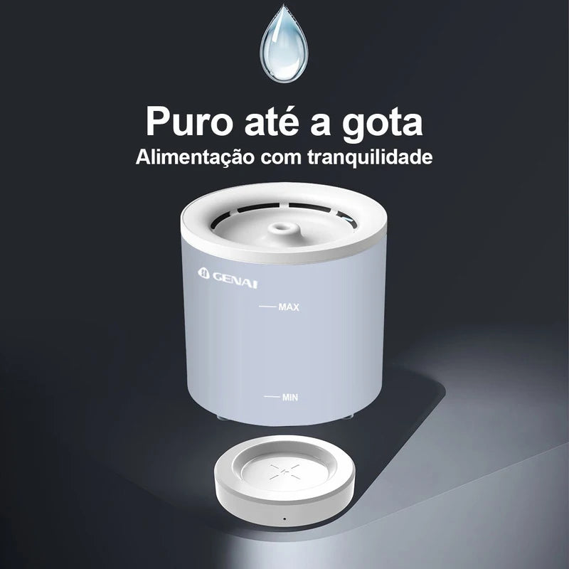 Fonte de Água Automática para Gatos - Bebedouro Elétrico Silencioso com Filtro e Recirculação de 1.6L