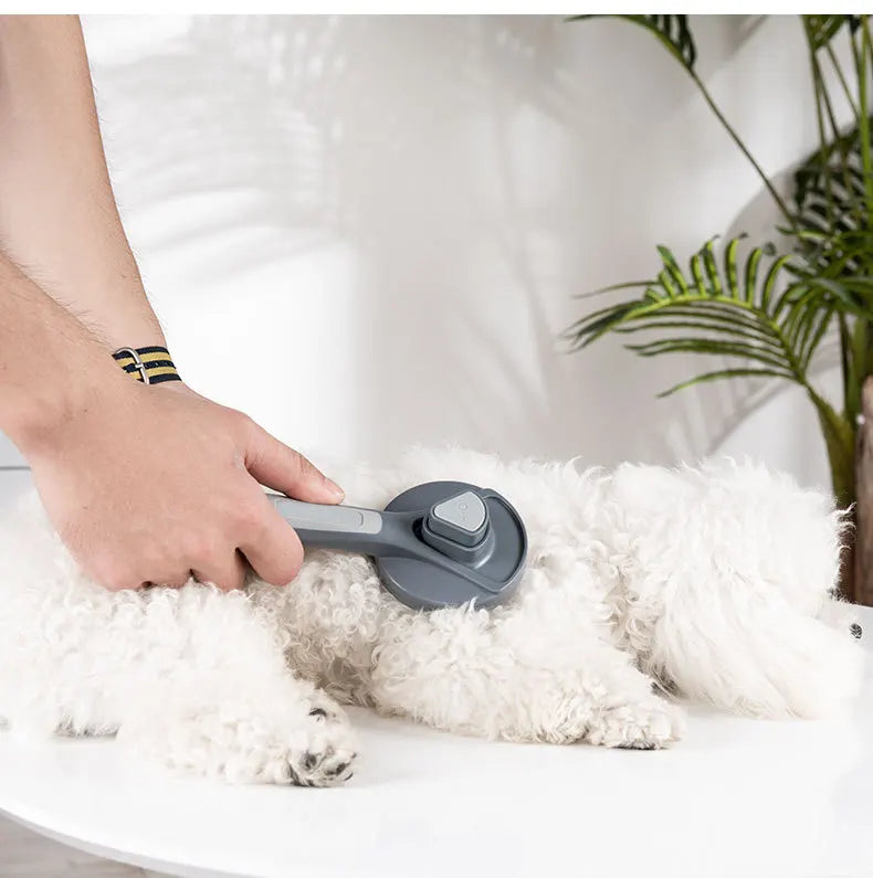 Escova de Limpeza Automática para Cães e Gatos - Pet Dog Brush com Auto Limpeza